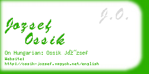 jozsef ossik business card